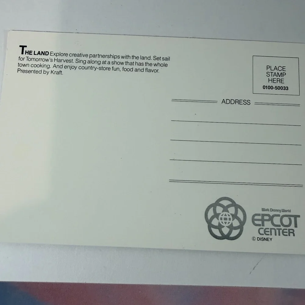 Epcot Center 1982 Lot of  6‎ Postcards Disney World Chrome The Land Pavilion